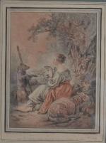 d'après Jean-Baptiste I HUET (1745-1811), 
gravé par Gilles DEMARTEAU 
Jeune...