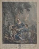d'après François BOUCHER (1703-1770), 
gravé par René GAILLARD (1722/23-1790) 
L'obéissance...