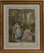 d'après Jean-Honoré FRAGONARD (1732-1806) 
Le serment
Gravure
59 x 44 cm à...