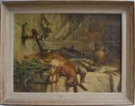 Armand MOIZAN (1870-1917)
Nature morte au lièvre
Huile sur toile signée en...