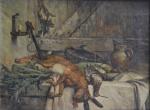 Armand MOIZAN (1870-1917)
Nature morte au lièvre
Huile sur toile signée en...