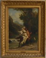 P. HUMBERT (XIXème)
L'enlèvement de Déjanire par le centaure Nessus
Huile sur...