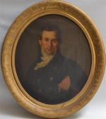 ECOLE FRANCAISE du XIXème
Portrait d'homme
Huile sur toile ovale
61 x 50.5...