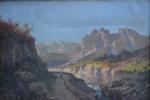 Alfred GODCHAUX (1835-1895)
Paysage de montagne
Huile sur toile signée en bas...
