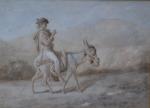 V. FOULQUIER (fin XIXème)
L'âne
Dessin rehaussé signé en bas à droite
20.5...