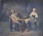ECOLE du XIXème
Scène de cabaret
Huile sur toile signée en bas...