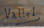 VALLET (XIXème)
Le naufrage
Huile sur toile signée en bas à droite
32.5...