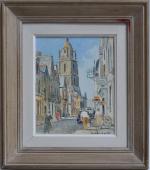 Georges LHERMITTE (1882-1967)
Le Bourg de Batz, animation près de l'église
Huile...