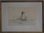 Ernest VAUTHRIN (1878-1949)
Voiliers en mer
Aquarelle signée en bas à gauche
14.5...