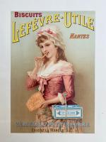 Biscuits Lefèvre-Utile  : "Jeune fille au corset rose" :...