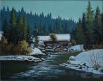 G. VOLLMER (XXème)
Paysage à la rivière enneigée
Huile sur toile signée...