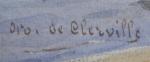 DE CLERVILLE (début XXème)
Bateaux près du hameau
Aquarelle signée en bas...