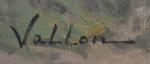VALLON (XIX-XXème)
Le franchissement du pont
Huile sur toile signée en bas...