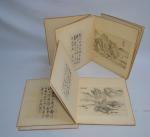 Album à l'encre sur papier
Chine, dynastie Qing (1644-1908)
Comprenant huit doubles...