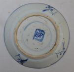 CHINE
Coupelle en porcelaine à décor bleu blanc
D.: 13.5 cm (fêles)