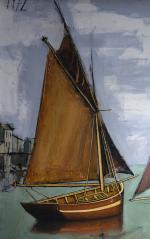 Bernard BUFFET (1928-1999)Bateaux de pêche, 1972. Huile sur toile signée...