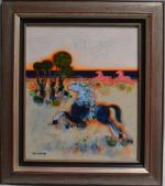 Frédéric MENGUY (1927-2007)
Le cheval bleu
Huile sur toile signée en bas...