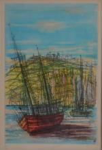 Jean CARZOU (1907-2000)
Les bateaux
Lithographie signée et datée en bas à...