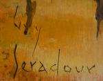 Guy SERADOUR (1922-2007)
Coursegoules  
Huile sur toile signée en bas...