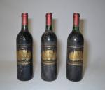 3 bouteilles Château PALMER, 1990, Margaux (base goulot)