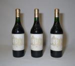 3 bouteilles Château HAUT BRION, 1988, Pessac Léognan (une étiquette...