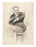 Maurice FEUILLET (Paris 1873 - 1968) Portrait présumé d'Ernest VAUGHAN...