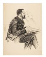 Maurice FEUILLET (Paris 1873 - 1968)
Monsieur Bertillon 
Pierre noire
29,2 x...
