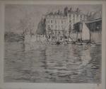 René PINARD (1883-1938)
Nantes, le marché aux moules au pont de...