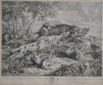d'après Alexandre François DESPORTES (1661-1743)
gravé par François JOULLAIN (1697-1778)
La chasse...