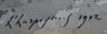 Henri Joseph HARPIGNIES (1819-1916)
Paysage, 1912. 
Dessin au lavis signé et...
