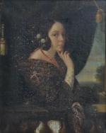 ECOLE FRANCAISE du XIXème
Portrait de dame de trois quarts
Huile sur...