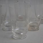 LALIQUE France
Suite de huit verres gobelets en cristal, signés
H.: 9...