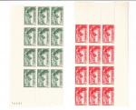 Samothrace n°354+355 : paire en blocs de 12 timbres neufs...