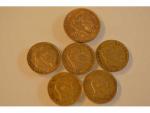 5 PIECES de 10 francs or 1857-1859-1864-1866-1867 et une PIECE
