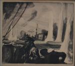 Charles FOUQUERAY (1869-1956)
Combat naval
Deux estampes dans un même encadrement
17 x...