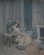 d'après Lucius ROSSI (1846-1913)
Scène galante dans un intérieur Louis XVI
Estampe
28.5...