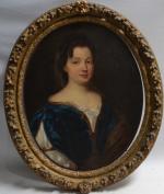ECOLE FRANCAISE du XVIIIème
Portrait de dame
Huile sur toile ovale
66.5 x...