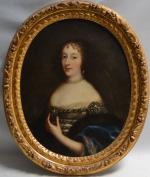 ECOLE FRANCAISE du XVIIIème
Portrait de dame
Huile sur toile ovale
75 x...
