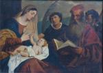 dans le goût de l'ECOLE ITALIENNE du XVIIème
Nativité
Huile sur toile
27...