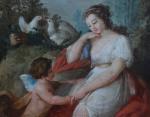 ECOLE FRANCAISE du XVIIIème
Allégorie de l'Amour
Huile sur toile
92 x 73...