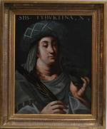entourage d’Abraham JANSSENS (1575-1632) La Sybille Tiburtine Huile sur toile,...