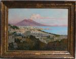 Joseph-Félix BOUCHOR (1853-1937)
Naples et le Vésuve
Huile sur toile marouflée sur...