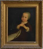 ECOLE du XIXème
Portrait d'enfant
Huile sur toile
46 x 38 cm (léger...