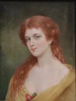 Gustave Henri Eugène DELHUMEAU (1836-c.1911)
Portrait de dame à la rose
Huile...