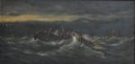 ECOLE FRANCAISE du XIXème
Le naufrage
Huile sur toile
38 x 76.5 cm...
