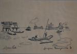 Jacques BOUYSSOU (1926-1997)
Manille, 
Manille
Deux dessins dans un même encadrement, signés
12...
