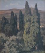 Jean Gabriel GOULINAT (1883-1972)
La Toscane, paysage
Huile sur carton signée en...