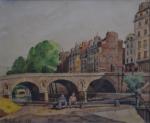 Pierre MAHUT (1910-2004)
Paris, le Pont-Marie, 1952. 
Aquarelle signée et datée...