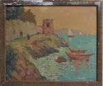Johannes VAN DER BILT (1882-1943)
Nervi en Italie, bord de mer
Huile...