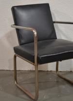 ANNEES 1930-40
Paire de fauteuils en métal tubulaire chromé, les assiess...